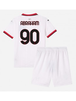 AC Milan Tammy Abraham #90 Replika Borta Kläder Barn 2024-25 Kortärmad (+ byxor)